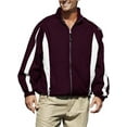 thumbnail image 1 of Pro Celebrity Men Phenom 833 Long-Sleeves Jacket (Maroon & White, 3X-Large), 1 of 1