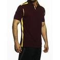 thumbnail image 1 of Pro Celebrity Men's CEO Polo Shirt (X-Large, Maroon & Gold), 1 of 1