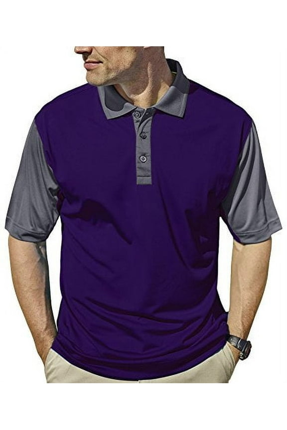 Men's Corvette Polo Shirt (2X-Large, Purple & Graphite)