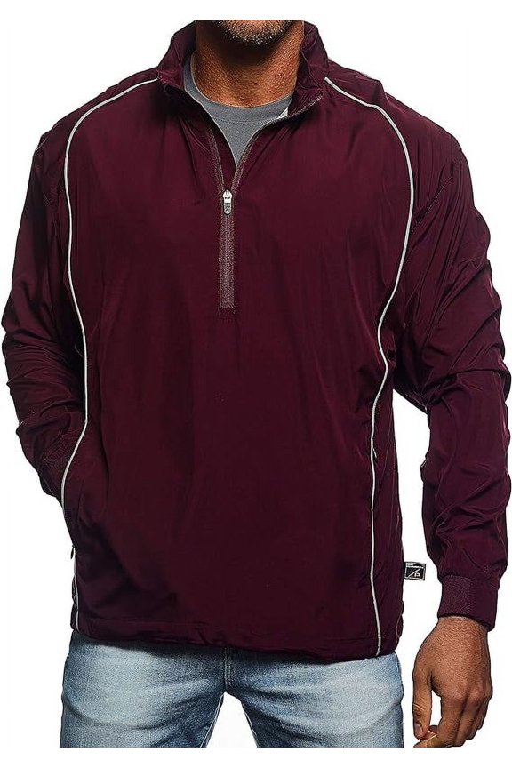 Men's G-Force Athletic Warm Up Jacket (X-Large, Maroon & White)