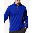 thumbnail image 1 of Pro Celebrity Men's Pro-Blitz Quarter-Zip Long Sleeve Pullover (Small, Royal & Graphite), 1 of 1