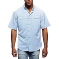 thumbnail image 1 of Pro Celebrity Men's Pro Fishing Outdoor Button-Down Shirt (2X-Large, Light Blue), 1 of 3