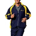 thumbnail image 1 of Pro Celebrity Men's Pro Freedom Warm Up Jacket (Medium, Navy & Gold), 1 of 1