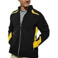 thumbnail image 1 of Pro Celebrity Men's Subzero Athletic Soft-Shell Full Zip Jacket (3X-Large, Black & Gold), 1 of 1