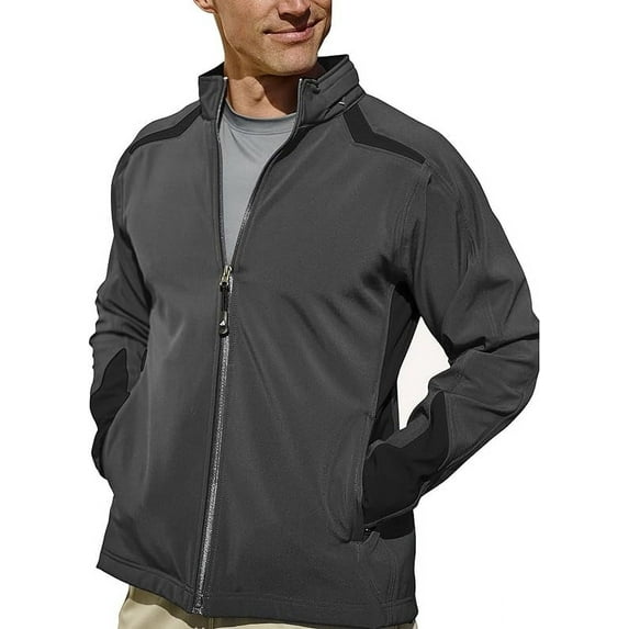 Pro Celebrity Men's Subzero Athletic Soft-Shell Full Zip Jacket (3X-Large, Graphite & Black)