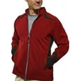 thumbnail image 1 of Pro Celebrity Men's Subzero Athletic Soft-Shell Full Zip Jacket (Large, Deep Red & Black), 1 of 1
