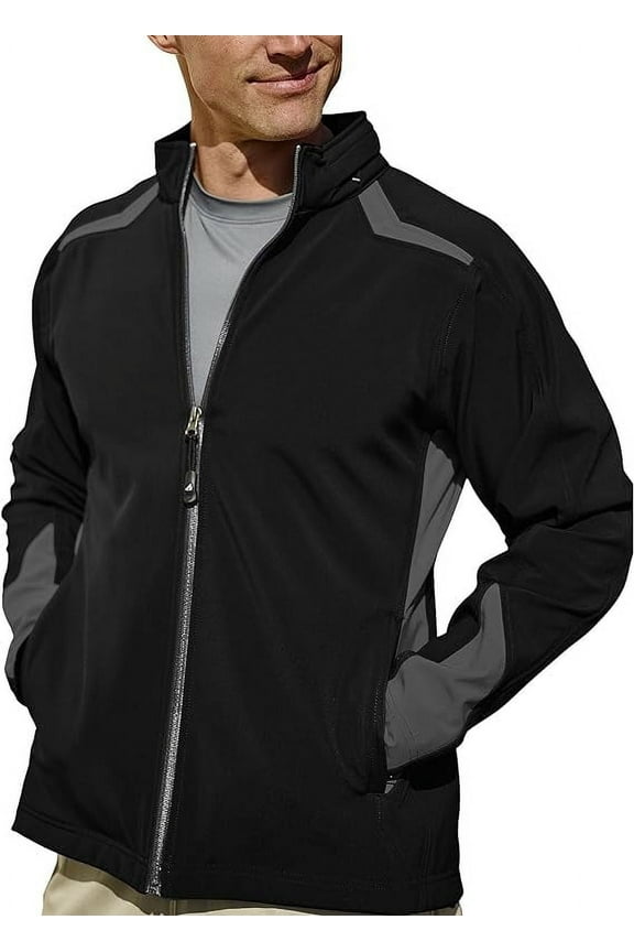 Men's Subzero Athletic Soft-Shell Full Zip Jacket (Medium, Black & Graphite)
