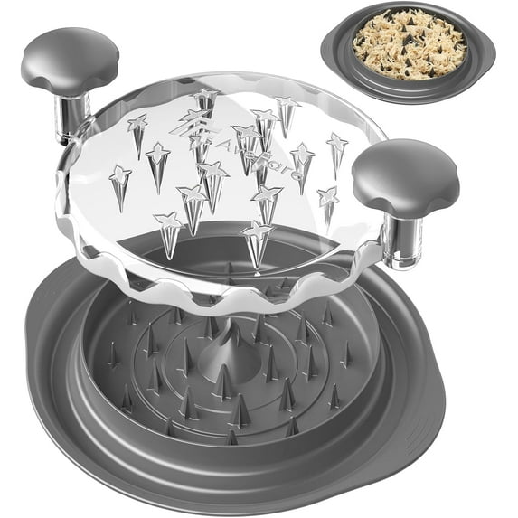 Pro Chicken Shredder, 10.8" Visible Chicken Breast Shredder Tool Twist, Large Meat Shredder Machine - Ergonomic Handle, Dishwasher Safe, Anti-Slip, Cleaning Brush, Heat Resistant, BPA Free