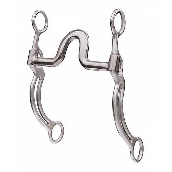 Professional's Choice PC Long Double Bar Spoon Port Bit - 8 inch Stainless Steel Cheeks, Sweet Iron Mouthpiece
