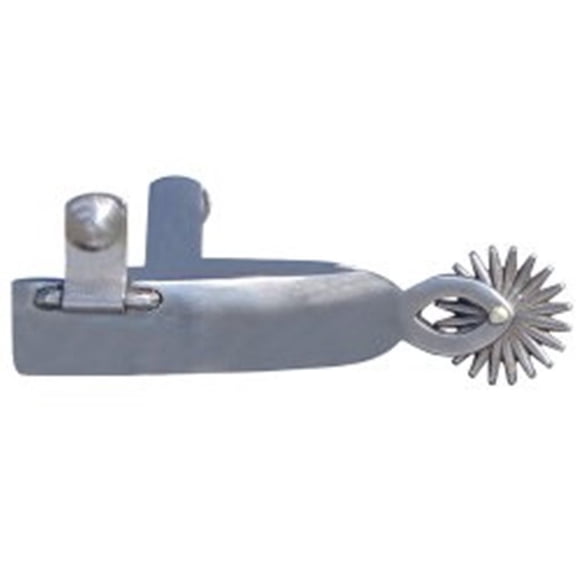 Professional's Choice 20pt Mens Spurs - Polished Stainless Steel, 1" Band, 2 1/4" Shank, 3 1/4" Boot Width