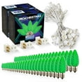 thumbnail image 1 of Pro Christmas C9 LED Christmas Light Kit 50ft 50 Green Bulbs 12in Spacing White Wire, 1 of 8