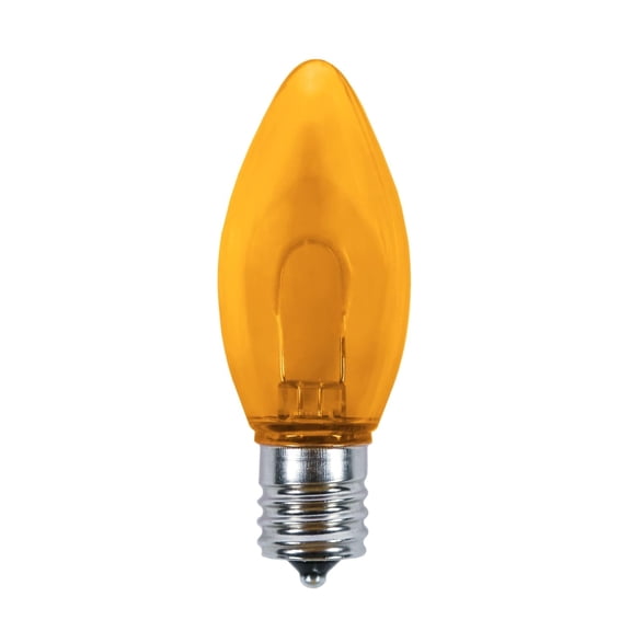 Pro Christmas C9 LED U-Shape Flexible Filament Amber Retrofit Replacement Bulbs, 25 count