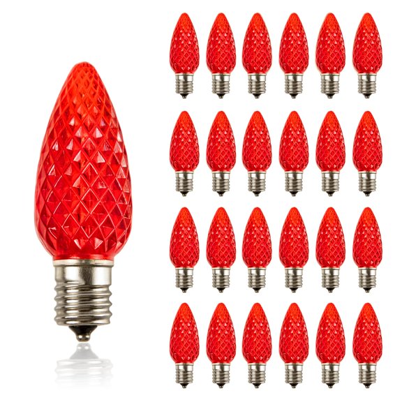 Pro Christmas™ SMD C9 LED Retrofit Bulb - Pro Pack of 25 Bulbs - Red