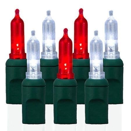 Pro Christmas T5 LED String Lights, 70 Bulb Count, 6000K White and Red