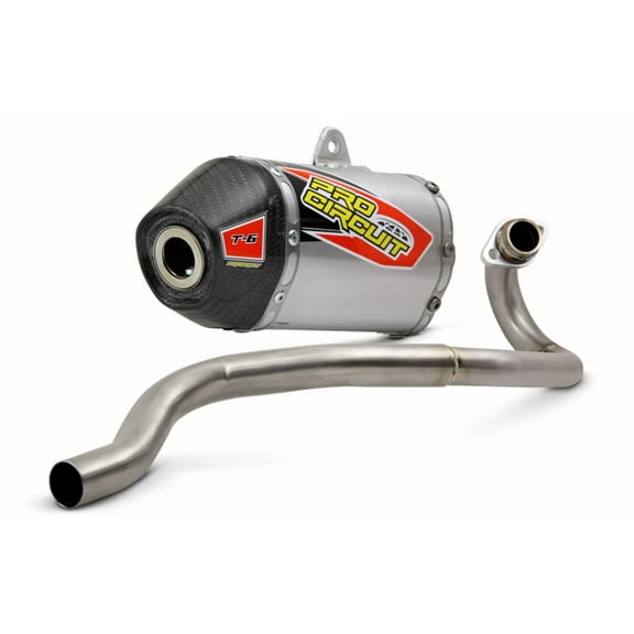 Pro Circuit T-6 Stainless Steel Full Exhaust System w/Carbon End Cap (0120911F)