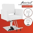 thumbnail image 1 of Pro Classic Heavy Duty Hydraulic Barber Chair All Purpose Hair Stylist Salon Beauty Spa 360°Swivel(White), 1 of 20