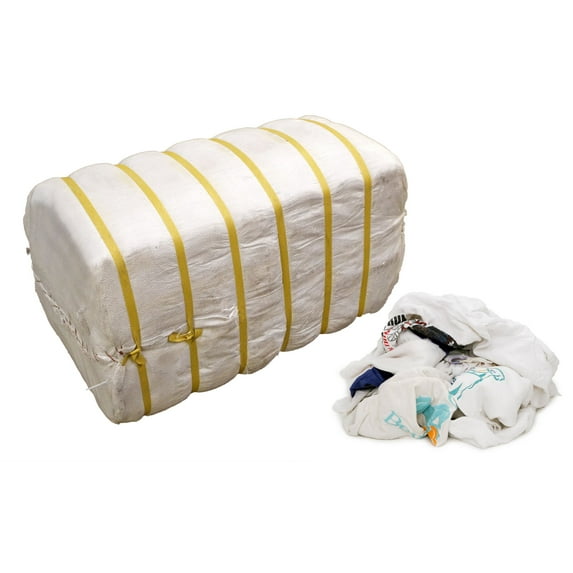Pro-Clean Basics Reclaimed Mixed Colored T-Shirt Rags: 100 lb. Bale
