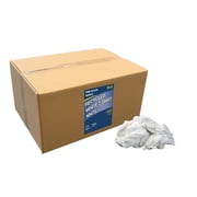 Pro-Clean Basics Reclaimed, Recycled White T-Shirt Cloth Rags - 50 lb. Box