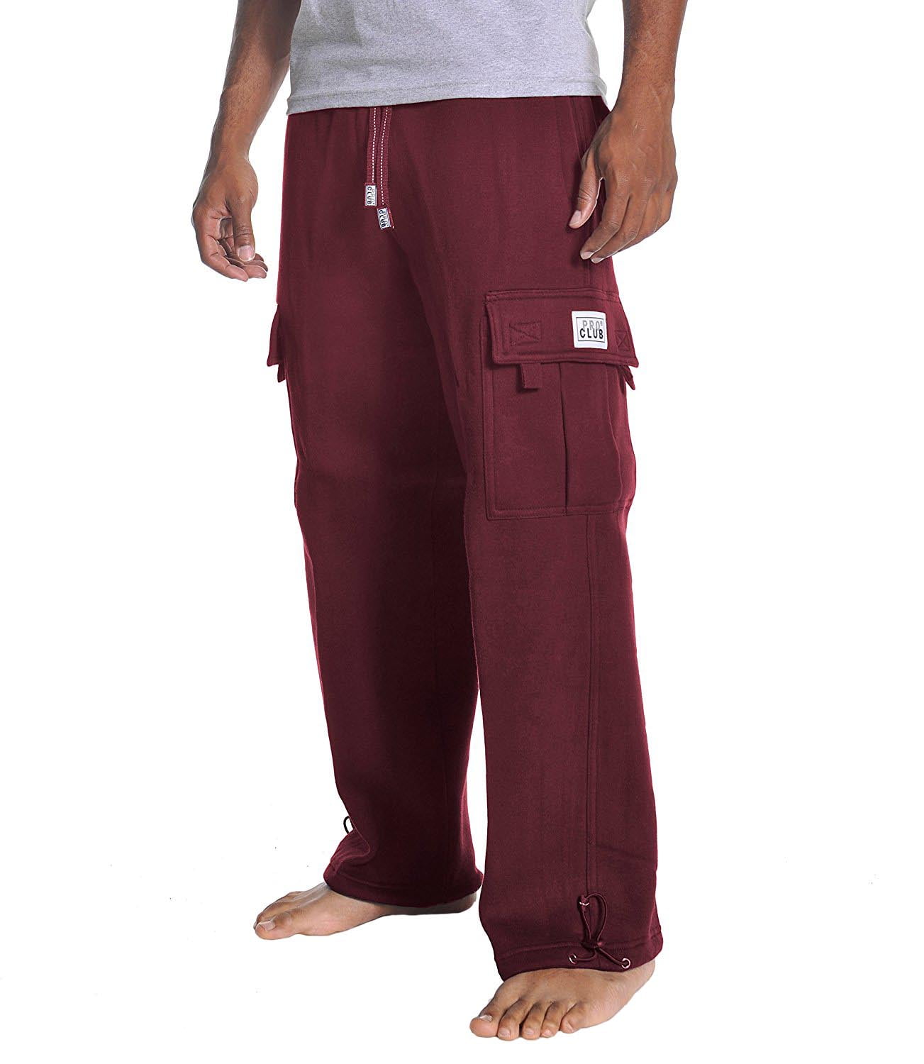 Pro Club Heavyweight Cargo Sweatpants Fleece Long Pants Comfort Activewear  