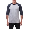 thumbnail image 1 of Pro Club Men's 3/4 Sleeve Crew Neck Baseball Shirt, 1 of 5