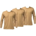 thumbnail image 1 of Pro Club Men's 3-Pack Heavyweight Cotton Long Sleeve Crew Neck T-Shirt, 1 of 5