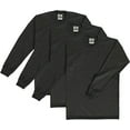 thumbnail image 1 of Pro Club Men's 3-Pack Heavyweight Cotton Long Sleeve Crew Neck T-Shirt, 1 of 5