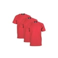 thumbnail image 1 of Pro Club Men's 3-Pack Heavyweight Cotton Short Sleeve Crew Neck T-Shirt, Red, Medium, 1 of 5
