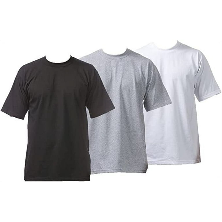 Pro Club Men\'s 3-Pack Heavyweight Cotton Short Sleeve Crew Neck T-Shirt