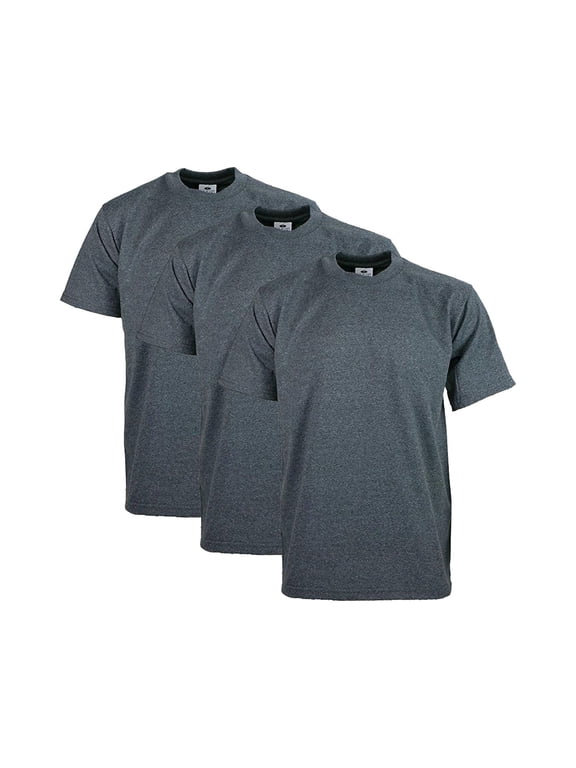 Men's 3-Pack Heavyweight Cotton Short Sleeve Crew Neck T-Shirts