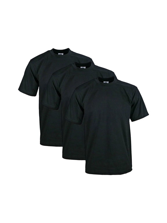 Men's 3-Pack Heavyweight Cotton Short Sleeve Crew Neck T-Shirts