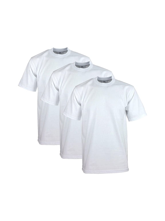 Men's 3-Pack Heavyweight Cotton Short Sleeve Crew Neck T-Shirts