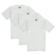 Pro Club Men's 6.5 oz Heavyweight Cotton Short Sleeve T-Shirt (3 Pack), White, Large-Tall