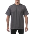 thumbnail image 1 of Pro Club Men's 6.5 oz Heavyweight Cotton Short Sleeve T-Shirt, Charcoal, 3X-Tall, 1 of 6