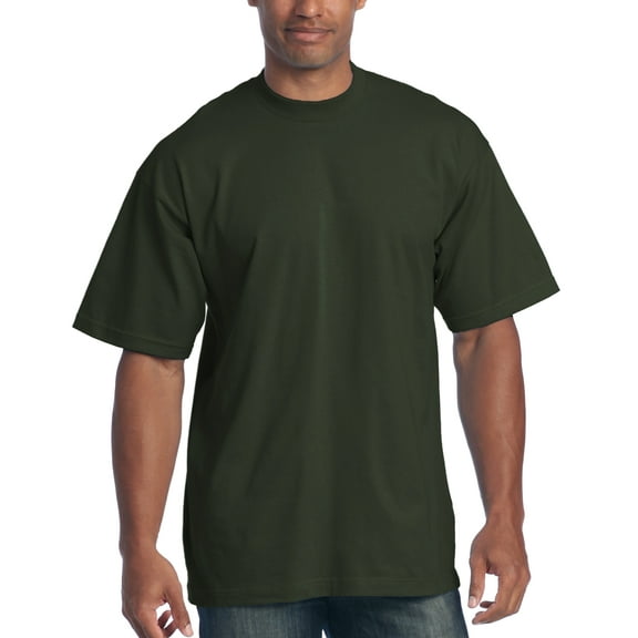 Pro Club Men's 6.5 oz Heavyweight Cotton Short Sleeve T-Shirt, Olive, X-Large