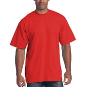 Pro Club Men's 6.5 oz Heavyweight Cotton Short Sleeve T-Shirt, Red, Large