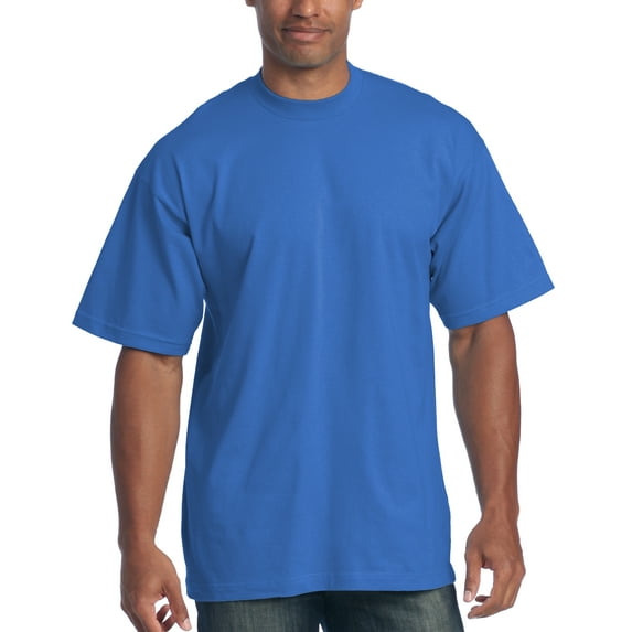 Pro Club Men's 6.5 oz Heavyweight Cotton Short Sleeve T-Shirt, Royal Blue, Large
