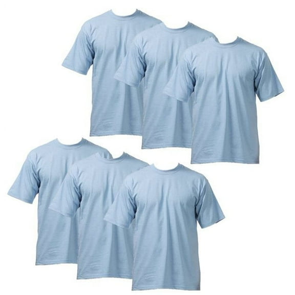 Pro Club Men's 6-Pack Heavyweight Cotton Short Sleeve Crew Neck T-Shirt