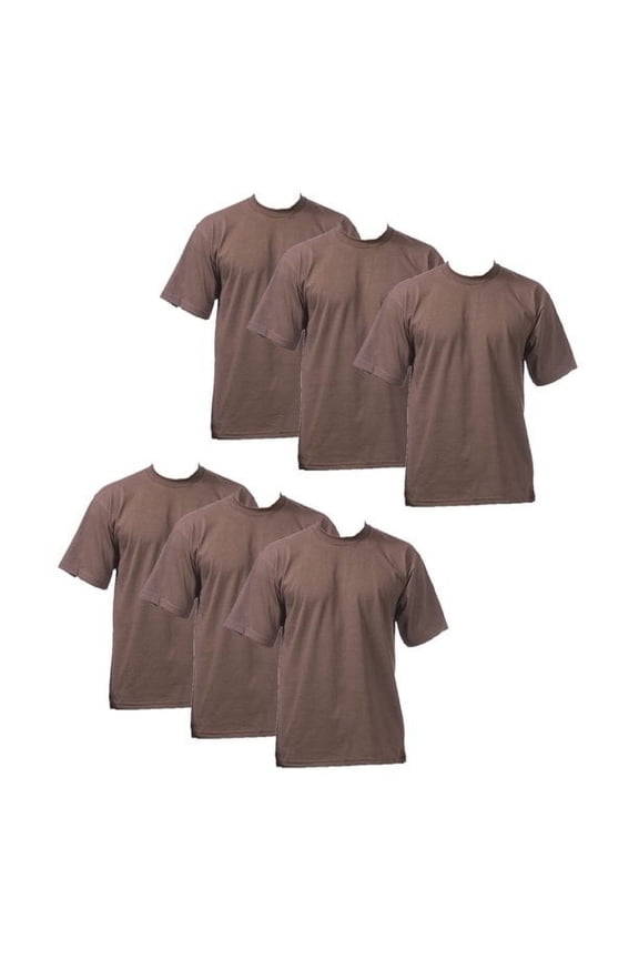 Men's 6-Pack Heavyweight Cotton Short Sleeve Crew Neck T-Shirt