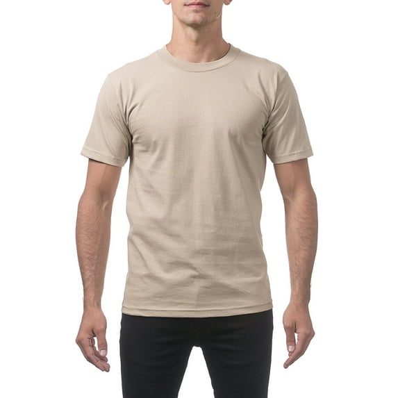 Pro Club Men's Comfort Cotton Short Sleeve T-Shirt-KHK-L