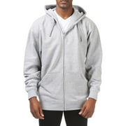 PRO CLUB Men's Comfort Relaxed Fit Zip Up Hoodie with Front Pockets - Charcoal - XXL
