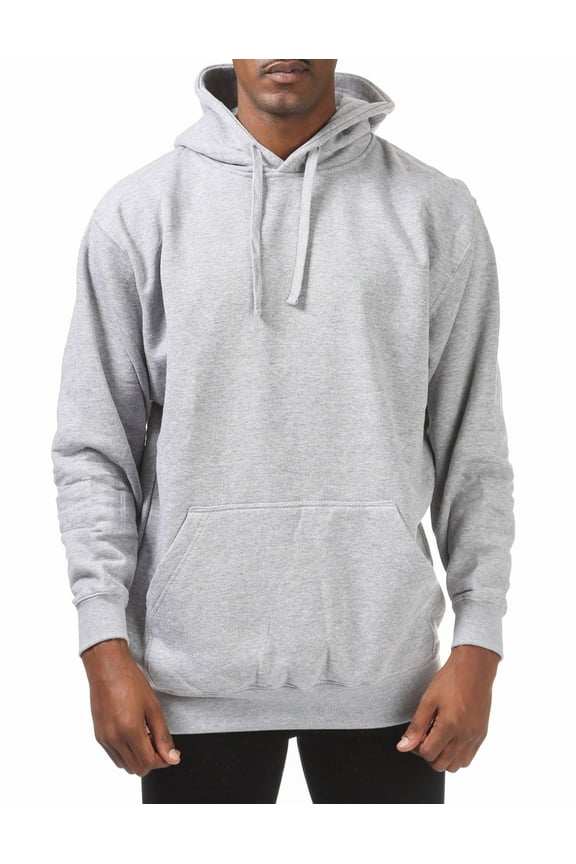 Men's Comfort Pullover Hoodie with Front Pocket - Heather Gray - Medium