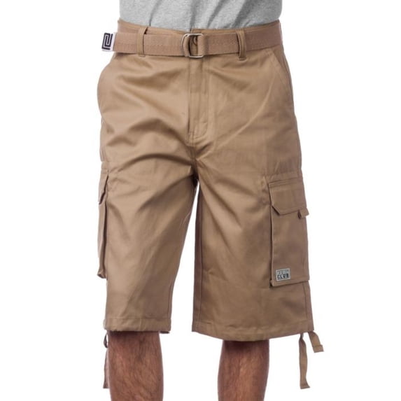 Pro Club Men's Cotton Twill Cargo Shorts With Belt