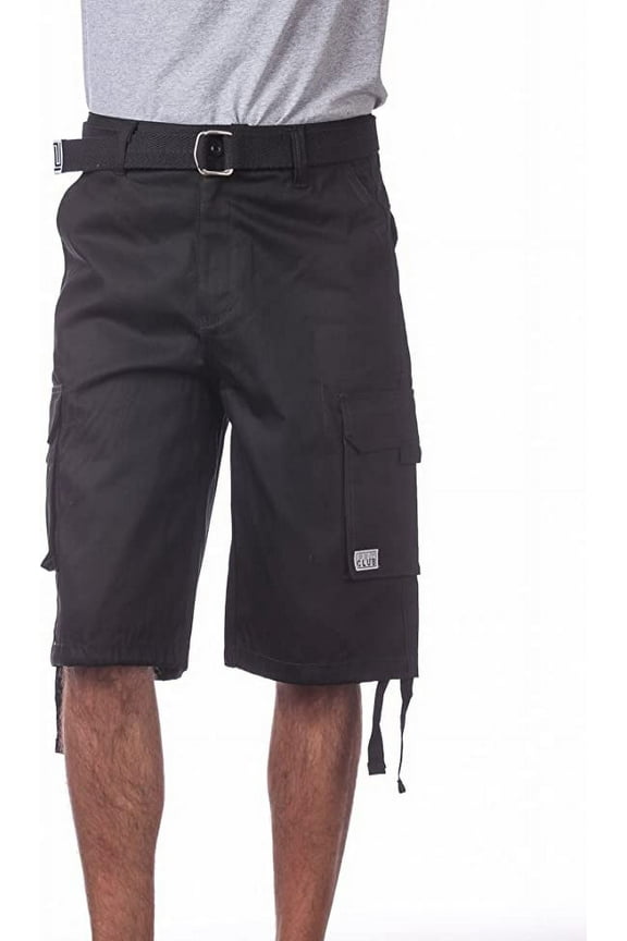 Men's Cotton Twill Cargo Shorts with Belt