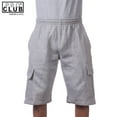 thumbnail image 1 of Pro Club Men's Fleece Cargo Shorts Pants Heather Gray Large, 1 of 4