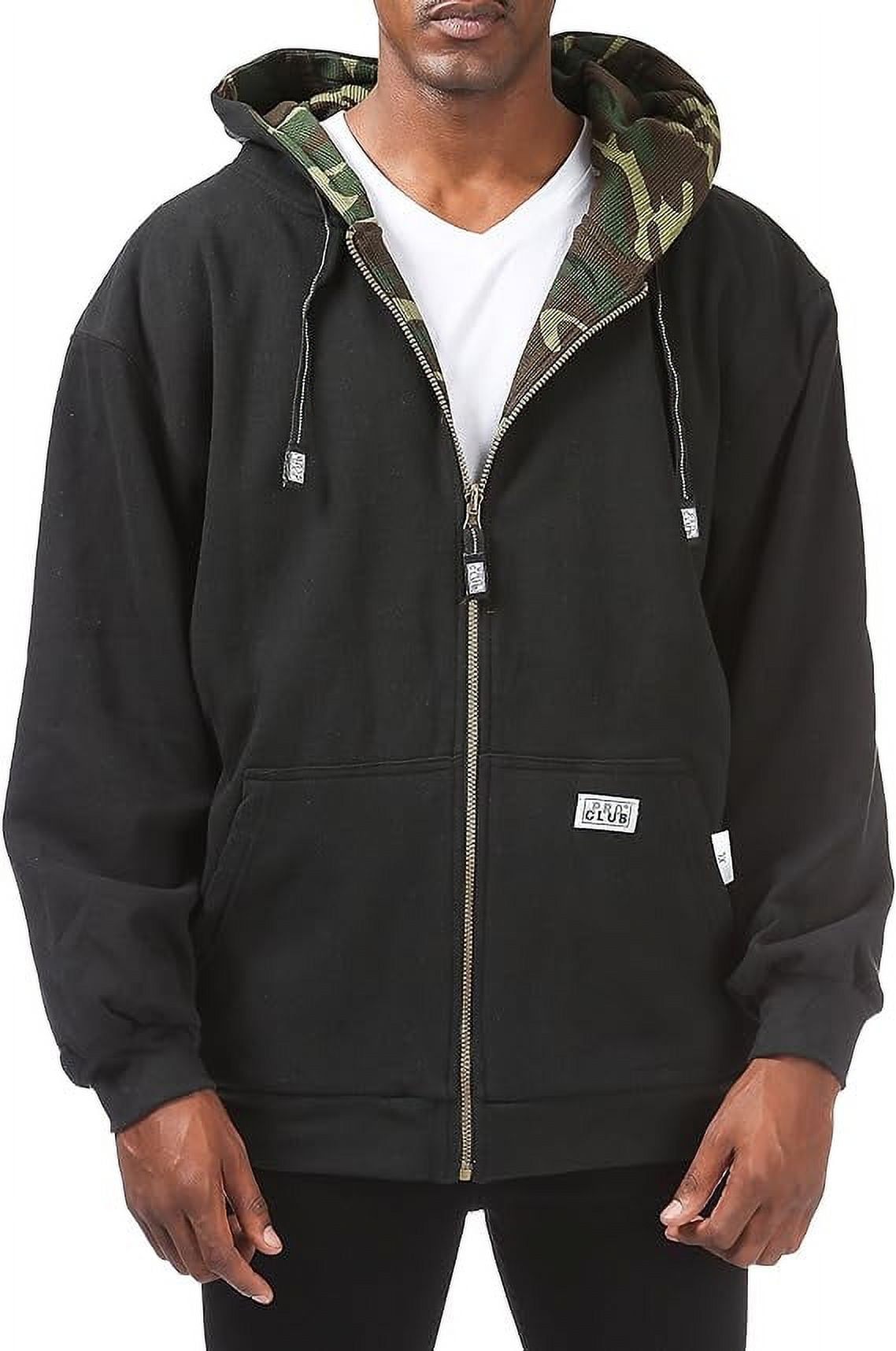 Pro Club Men's Full Zip Reversible Fleece and Thermal Hoodie