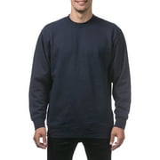 Pro Club Mens Heavyweight 13oz Crew Neck Fleece Pullover Sweatshirt NVY-XL