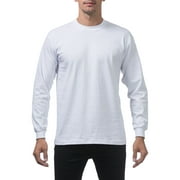 PRO CLUB Men's Heavyweight Cotton Long Sleeve Crew Neck T-Shirt