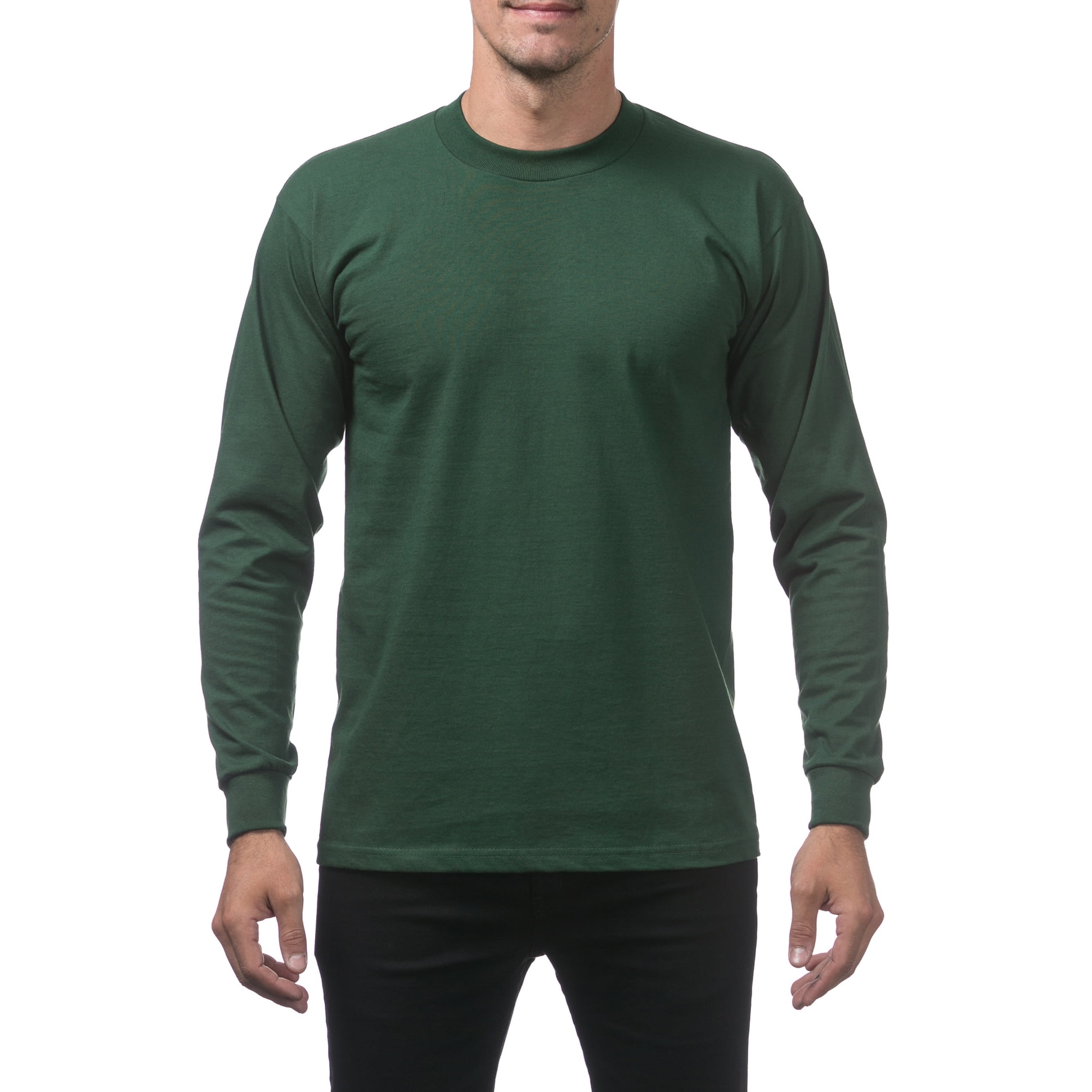 Pro Club Men's Heavyweight Cotton Long Sleeve Crew Neck T