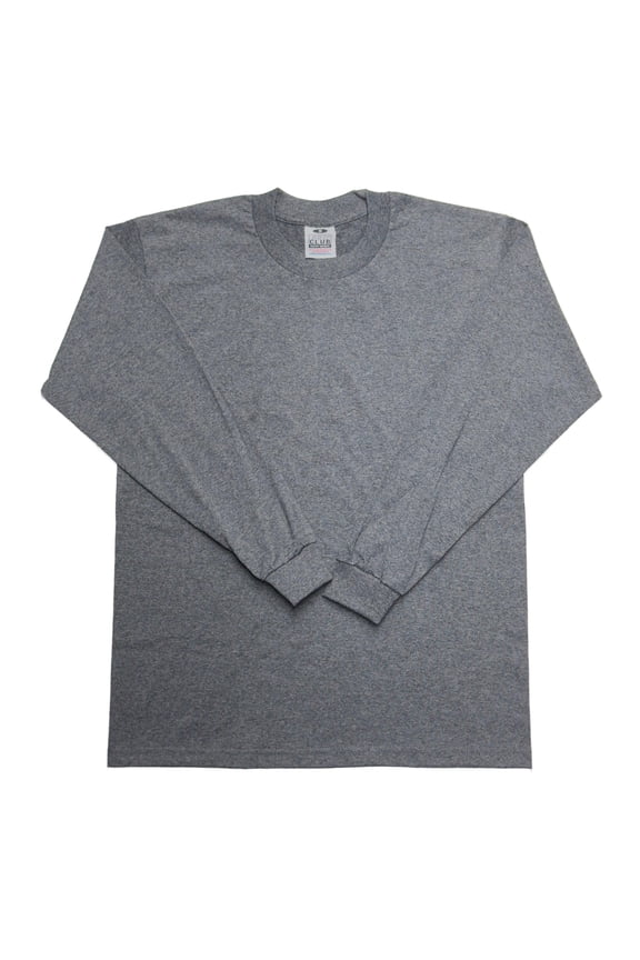 Men's Heavyweight Cotton Long Sleeve Crew Neck T-Shirt