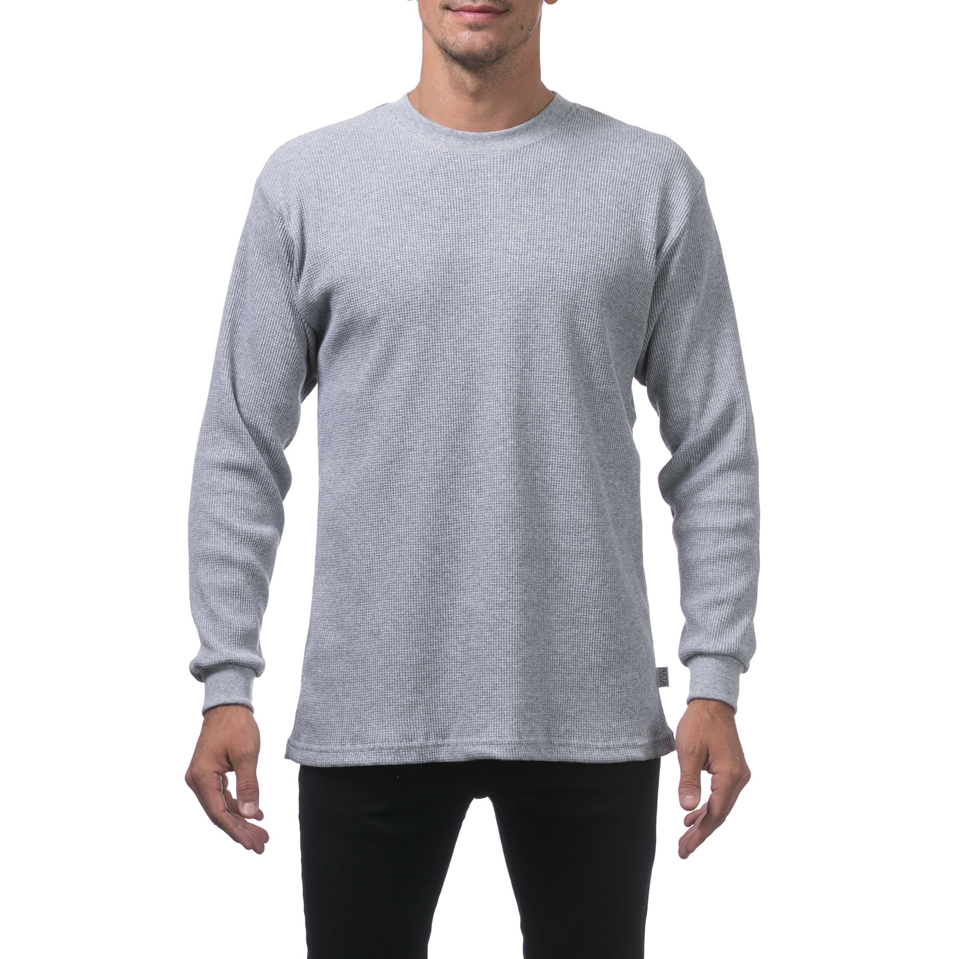 Pro Club Men's Heavyweight Cotton Long Sleeve Thermal Shirt - Heather ...
